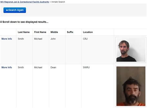 wvcrj|srj inmate search.
